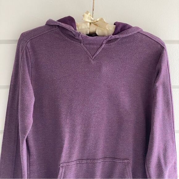 Athleta Girl Purple All For One Soft Logo Sleeve “Powerful” Hoodie Sweatshirt XL - Picture 4 of 9